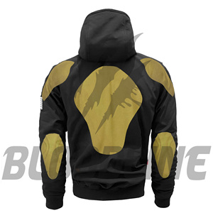 Sudadera con Capucha Negra BLOODLINE con Logotipo Estampado con Transferencia Térmica, Unisex, para Todas las Estaciones, Ropa de Protección - Product Image 6