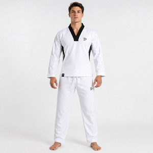 Men's <b>White</b> Judo Uniform 100% Cotton 240g Regular Fit Durable Breathable Quick Dry Lightweight Martial Arts Wear Adults Dravelle - Product Image 3