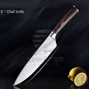 Ensemble de couteaux de chef en acier inoxydable, matériau durable, livraison directe d'usine, logo personnalisé - Product Image 5