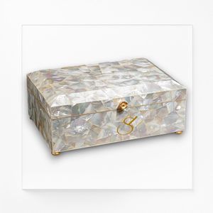 Genuine <b>Large</b> Mother of Pearl Jewelry <b>Box</b> Handmade Shell Inlay Storage Case Luxury Keepsake <b>Gift</b> <b>Box</b> Wholesale - Product Image 2