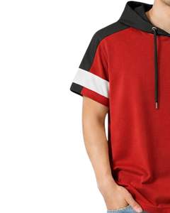 Mens <b>Short</b> <b>Sleeve</b> Hoodie T Shirt Casual Pullover Hooded Top Soft Cotton Summer Wear Red Black White Color Streetwear - Product Image 4