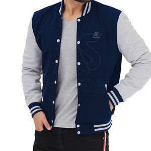 Veste d'hiver de style universitaire respirante à col montant avec logo frontal, coutures de qualité supérieure, confortable pour un usage quotidien décontracté, pour hommes - Product Image 3