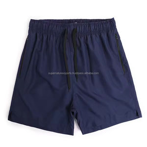 Pantalones cortos de tela de alta calidad para hombre, cómodos y suaves, para correr en la playa, informales, de lona tejida, 100% poliéster, personalizados, de talla grande, 4 colores - Product Image 2
