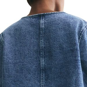 Veste en jean oversize pour femme, coupe ample tendance, manteau décontracté à manches longues pour le printemps et l'automne, vente en gros - Product Image 4