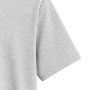 Camiseta Gris Claro de Algodón, Cuello Redondo, Manga Corta, Unisex, Prenda de Moda, Tela Suave, Cómoda para Uso Diario, Clásica - Product Image 6