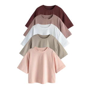 Custom Womens Boxy T Shirts Heavyweight Cotton Oversized Short Sleeve Casual Tee Wholesale OEM ODM Private Label Clothing Boxy - Product Image 6