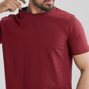 T-shirt uni à manches courtes col rond 100% coton respirant et à séchage rapide pour hommes, haute qualité, prix de gros, meilleure qualité - Product Image 5