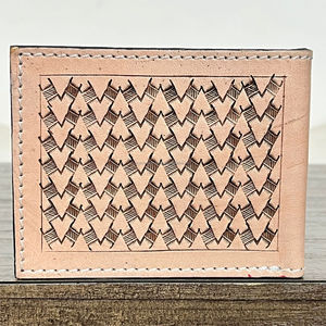 OEM Designer Customized Handmade Leather <b>Wallet</b> High Quality Genuine Cow Leather <b>RFID</b> Floral Organizer Card Holder Short <b>Wallet</b> - Product Image 6