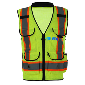 Chaleco de seguridad reflectante de alta visibilidad para trabajos de construcción, chaleco de seguridad de alta visibilidad para el trabajo en invierno con bolsillos - Product Image 4