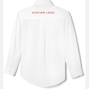 Camisa de Vestir para Niños con Cuello Expandible y Botones, 55% Algodón, 45% Poliéster, Manga Larga, Uniforme Escolar - Product Image 2