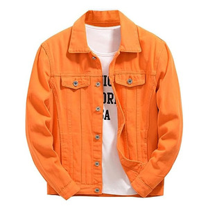 Veste en jean vintage pour homme, hiver, avec détails en strass et boutons, tendance, vêtement d'extérieur, 100% coton - Product Image 1