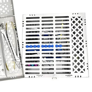 Premium 11pcs CE Certified Stainless Steel Dental Instruments Atraumatic Extraction Kit Sterilization Cassette by Dentavex - Product Image 2