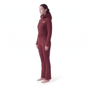 Combinaison de ski une pièce pour femme, imperméable, coupe-vent, chaude, à capuche, avec fermeture éclair, pour sports d'hiver, combinaison de plein air - Product Image 6