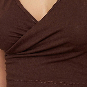 Nouveauté T-shirts décontractés unisexes en polyester/coton écologiques à manches courtes imprimés col en U Vente chaude - Product Image 3