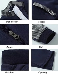 Conjuntos Deportivos Casuales para Hombre, Sudadera con Estampado de Camuflaje Sublimado, Mangas Largas, Diseño de Parches, con Pantalones para Correr - Product Image 3