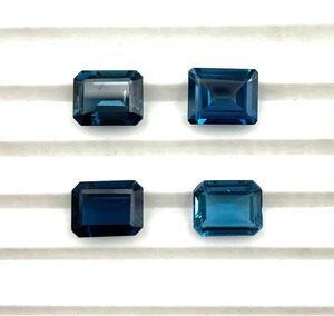 Topacio Azul de Londres Natural, Corte Octogonal, Piedras Sueltas de 8mm y 10mm, Topacio Azul Facetado, Venta al Por Mayor para Joyería, India - Product Image 6