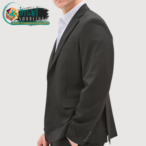 Chaqueta de Traje Formal para Hombre, Estilo Italiano, Negra, de Primera Calidad, de un Solo Pecho, con Solapa de Muesca, para Trabajo - Product Image 5