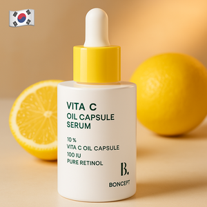 Sérum en capsules d'huile de vitamine C 30 ml, sérum éclaircissant antioxydant pour le visage, K-Beauty, fournisseur en gros de produits de soin de la peau - Product Image 2