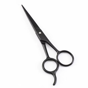 Ciseaux de barbier professionnels en acier inoxydable noir de qualité supérieure pour la coupe de cheveux en salon et usage beauté - Product Image 1