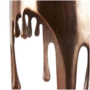<b>Copper</b> Dripping Round Coffee Table Glass Top Metal <b>Frame</b> Modern Decorative Living Room Furniture 25 Inch - Product Image 6