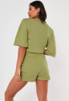 Ensemble 2 pièces en coton éponge pour femmes, t-shirt et short de qualité supérieure, vêtements de rue, broderie de patch, taille plus, avec logo, ensembles personnalisés