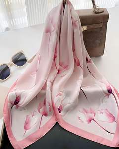 Pañuelo/Bandana de Alta Calidad Personalizado para Fiesta, para Mujer, Pañuelo Cuadrado para la Cabeza, Envoltura para el Cabello, Pañuelo para el Cuello, Sensación Suave de Satén, Estampado Elegante - Product Image 1