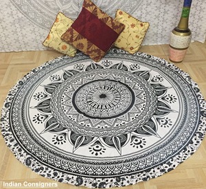 Yoga Tapestry Home Decor Wall Hanging Beach Towel 72'' Cotton Soft Traditional Beautiful Picnic Mat By Indian Consigners - Product Image 5
