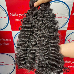 Nouveauté extensions de cheveux de trame birmane noire naturelle paquets de Cutilce alignés de cheveux bouclés bruts pas d'enchevêtrement pas de perte - Product Image 1