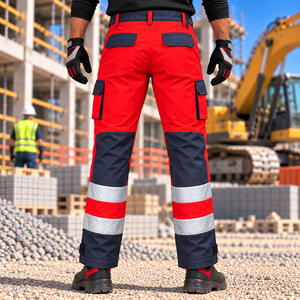 Men's Hi <b>Vis</b> Cargo Pants Safety Apparel Reflective <b>Trouser</b> Drawstring <b>High</b> Visibility Overalls Road - Product Image 3