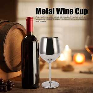 Copa de Vino de Acero Inoxidable, Chapada en Oro, Sostenible y Moderna, de 300 ml, para Bodas, Fiestas de Navidad, Bares y Cócteles - Product Image 3