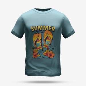 เสื้อยืดโอเวอร์ไซส์สไตล์วินเทจแนวสตรีทแฟชั่นสำหรับทุกเพศ สวมใส่สบายๆ สไตล์ฮิปฮอป พิมพ์ลายดิจิตอล DTF ผ้าฝ้าย 100% - Product Image 1