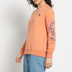 Sudadera de invierno para mujer al por mayor, forrada, de algodón grueso, forro polar, cuello redondo, estilo urbano, informal, con logotipo personalizado, servicio OEM - Product Image 2