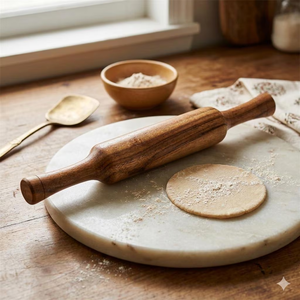 Tabla y rodillo de madera de excelente calidad para espaguetis y masa, rodillo profesional de madera pulida para pizza y amasar. - Product Image 1