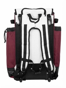 Rolling <b>Wheeled</b> 600D Nylon Baseball Equipment <b>Bag</b> with Spacious Catcher Bat Storage for Softball Training Outdoor Use - Product Image 6