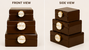 Luxury Dark Brown Color Mirror <b>Glass</b> Decorative Storage Box Key <b>Knob</b> Premium Jewelry Vanity Organizer Boxes Home Decor Lacquer - Product Image 5