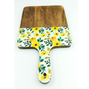 Solid Wood Printed Design Cutting Board Vegetable & Fruits Chopping Board Handcrafted <b>Kitchenware</b> Item - Product Image 4