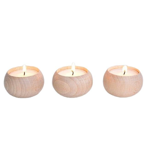 ชุดเชิงเทียนไม้มะม่วงดีไซน์อินเดียคุณภาพสูง 2 ชิ้น พร้อมถาดแก้วขัดเงาสีน้ำตาล สำหรับบ้าน โรงแรม โอกาสคริสต์มาส - Product Image 2