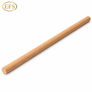 EFS Wooden Round Dowel Rod Natural Finish Polished Wood Support for Home Decoration Modern <b>Freestanding</b> Craft Use - Product Image 1