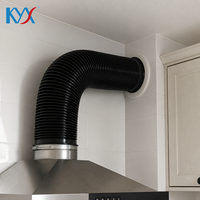 Tuyau de ventilation rétractable en PVC et aluminium, résistant aux déchirures, pour hotte aspirante et ventilateur de salle de bain