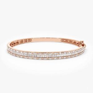 Bracelet tennis unisexe plaqué or 18 carats, motif étoile, style hip-hop orthodoxe, serti de diamants taille émeraude, bijoux de mariage classiques - Product Image 3