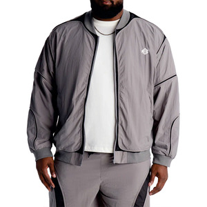 Nylon Bomber <b>Jacket</b> <b>Lightweight</b> Training Outerwear Zip Up Casual Sports <b>jacket</b> for men Wholesale Custom windbreaker short set - Product Image 3