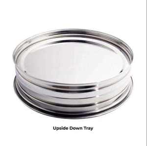 DURABLE STAINLESS STEEL HOLY <b>COMMUNION</b> TRIPLE TRAY SET 120 <b>CUPS</b> MIRROR FINISH DISHWASHER SAFE STABLE BOTTOM RING DELUXE AB1003 - Product Image 4