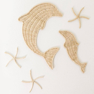 Artesanía de pared de ratán inspirada en la costa, accesorios tejidos al por mayor para la decoración de la habitación del bebé. - Product Image 4