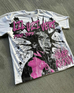 เสื้อยืดกราฟิกวินเทจผู้ชายทรงโอเวอร์ไซส์ สตรีทแวร์ ผ้าฝ้าย เสื้อฮิปฮอปแฟชั่น เสื้อยืดลำลองพิมพ์ลาย สไตล์สตรีทในเมือง - Product Image 5