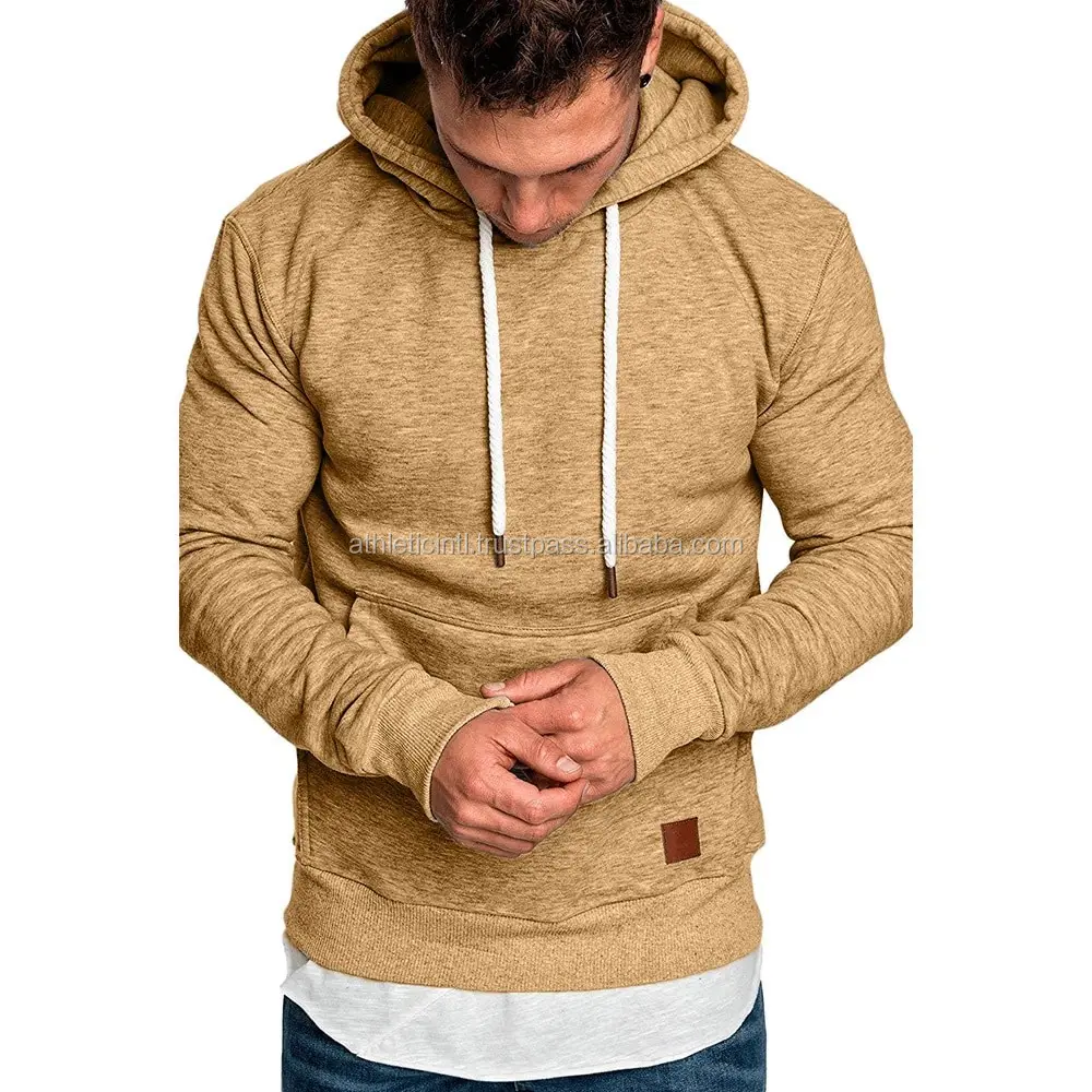 Gym Fitness Custom Kleur Mannen Hoodie Hoge Kwaliteit Plus Size Fleece Materiaal Op Maat Groothandel Best Verkopende Pullover Man Hoodie