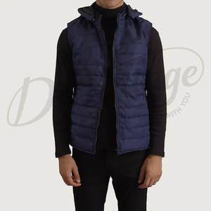 Chaleco Acolchado con Capucha Azul Rey para Hombre, Chaleco Acolchado Cálido de Invierno, Impermeable, Sin Mangas, para Hombre - Product Image 5