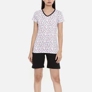 เสื้อยืดลำลองคุณภาพพรีเมียมสำหรับผู้หญิง ฤดูร้อน ลายพิมพ์ซับลิเมชั่น ผ้าฝ้าย 100% รับสกรีนโลโก้ ระบายอากาศ แห้งเร็ว ทรงปกติ กันยับ - Product Image 3