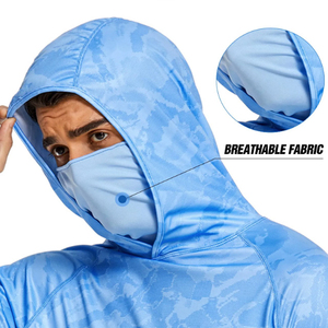 Wholesale Logo Sublimation Fishing Hoodies <b>Uv</b> <b>Protection</b> Shirts Men 2026 Lightweight Ice Cool Quick-dry Fishing <b>Hoodie</b> - Product Image 5