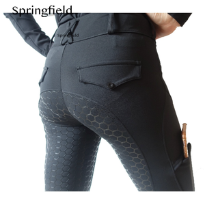 SF Equestrian Full Seat Silicone Breeches Horse Riding Italian Fabric Four Way Stretchy Jodphurs <b>Winter</b> FLeece Lining <b>Tights</b> - Product Image 2