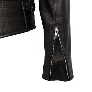 2020 nueva moda de cuero genuino para mujer chaqueta de motorista de invierno de manga larga acolchada Otoño e Invierno procesado con tinte - Product Image 3